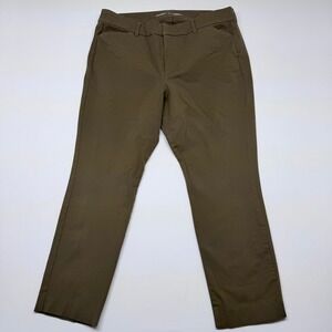 Old Navy Pixie Skinny Pants Womens 16 High Rise Olive Khaki Stretch Tapered